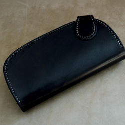 本革ブラックサドルのコンチョ長財布（受注制作） 5枚目の画像