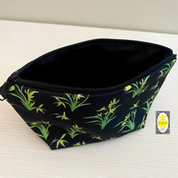 滿版印花, 帆布, 東方四君子, 蘭花, 化妝包 Cosmetic bag, 原創印花設計 第2張的照片