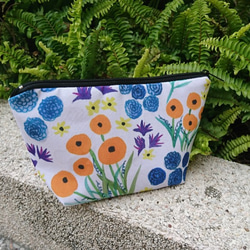 滿版 印花 帆布 化妝包 Cosmetic bag,獨家印花創作 第1張的照片