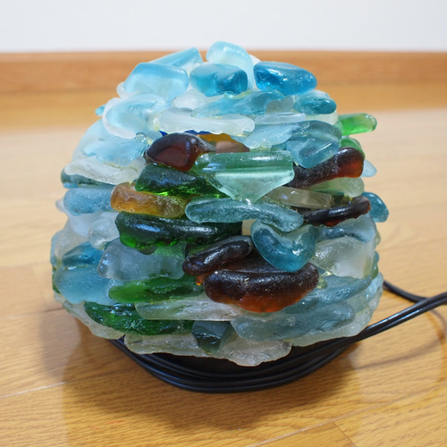 シーグラスランプ シーグラスランプ ま～るいカボチャのランプ－6 | iichi 日々の