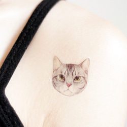 Cat-貓咪系列-貓咪紋身貼紙 Cat tattooPapers / 植花刺青店聯名款 第4張的照片