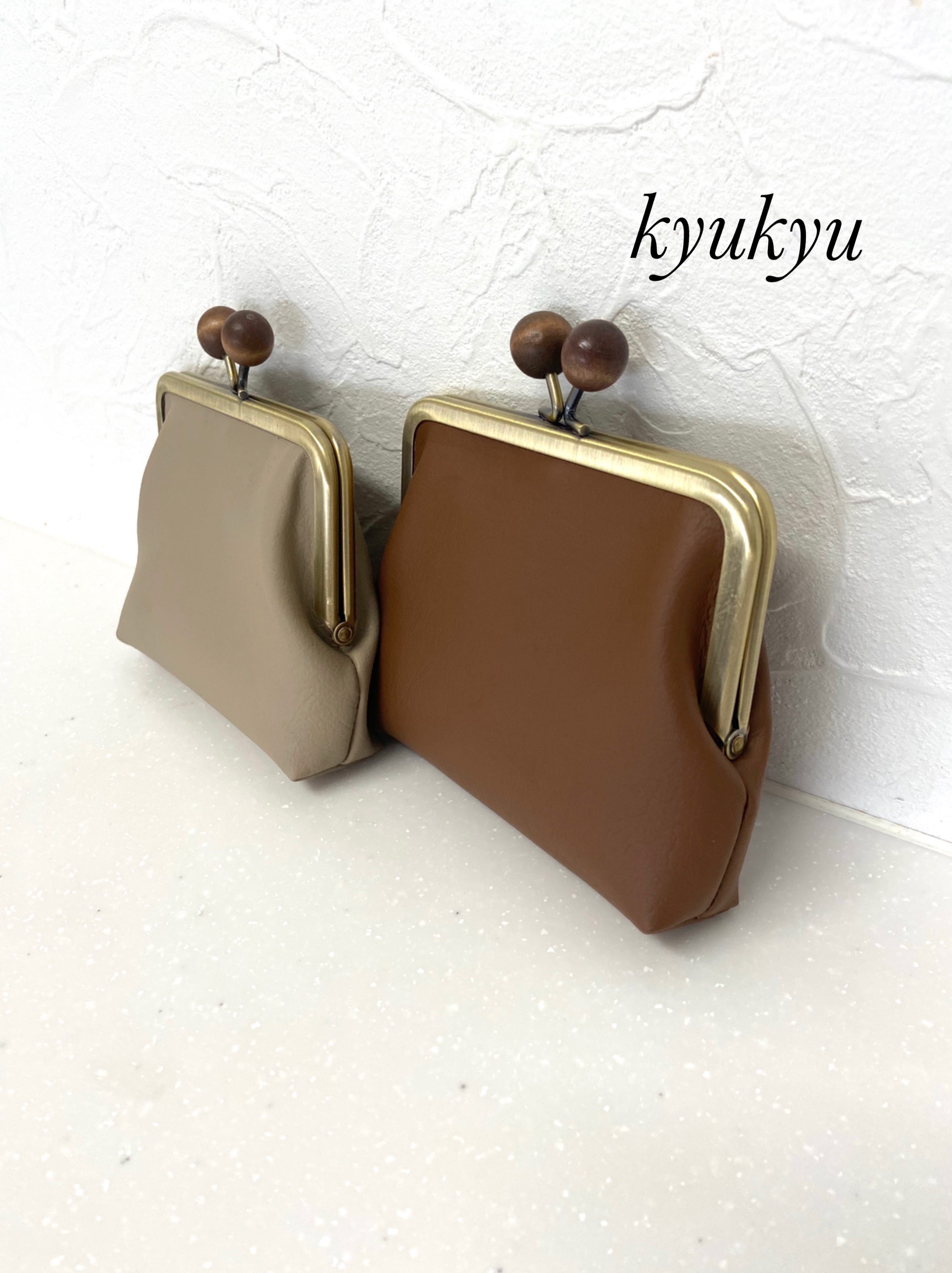 NEW☆小さめ ダブルがま口お財布♫コンパクトとお財布 がま口