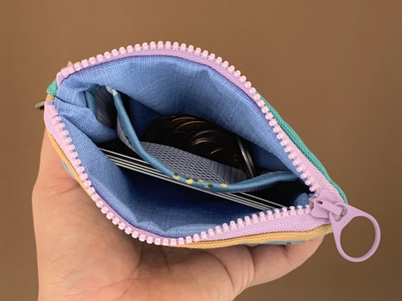 升級版3.0 造型口袋零錢包 -  蠟筆大象米白 第5張的照片