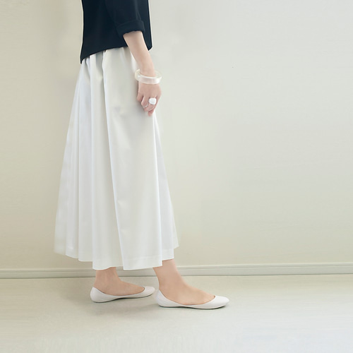 速乾吸水 透けない白 しわになりにくい チノタイプ ロング