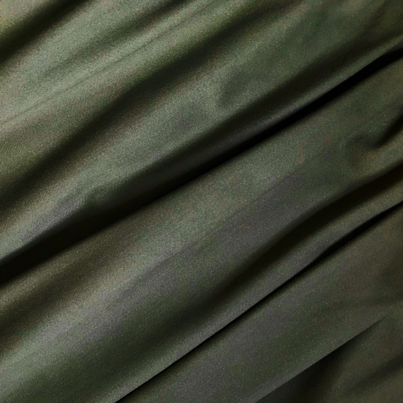 どんな場面でも安心な 上質 チノタイプ カーキ グリーン 綿混 ロングスカート オリーブ 深緑 ●NATALIE● 2枚目の画像