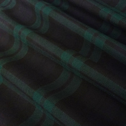 fs 秋冬 タータンチェック ウール 濃紺 緑 ロングスカート ●ANNA● 5枚目の画像