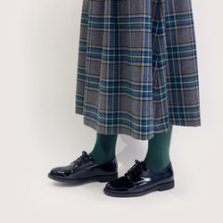 ●新春福袋2020●年間OK タータンチェック ロングスカート + エコファー リングハンドルバッグ 4枚目の画像
