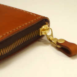 [Kent&#39;s handmade leather]レザージッパー財布ダブルカード収納（キャラメル色） 3枚目の画像