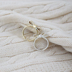 【 Cami Handicraft 】リボン 925スターリングシルバー指輪 7枚目の画像