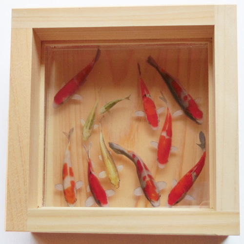 紅葉 赤 もみじ 金魚 アート 咲 秋 還暦 誕生日 結婚 退職 男性
