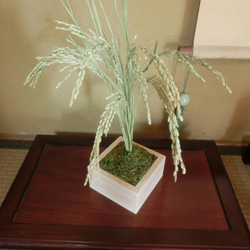 稲穂 日本の盆栽 プリザーブドフラワー 紅葉 紫陽花 父の日 母の日 敬老の日 プレゼント 3枚目の画像