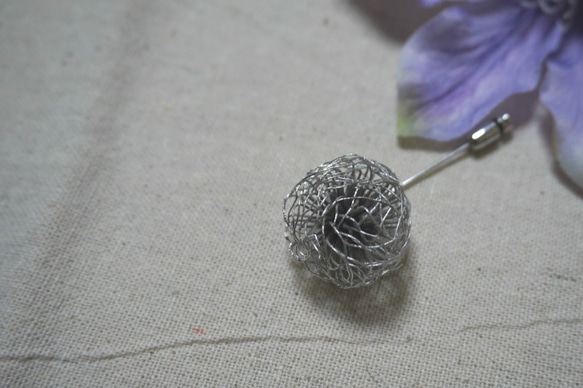 クレマチスの種 ロングピン silver 925 ブローチ ya-ko 通販