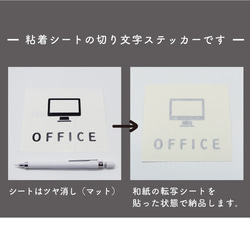 オフィス用（OFFICE） サインステッカー  黒or白 4枚目の画像