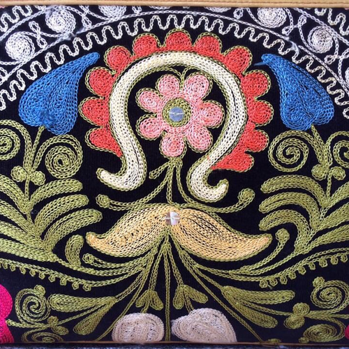 トルコ製ハンドメイド。ヤギ皮100%刺繍かばん トートバッグ From