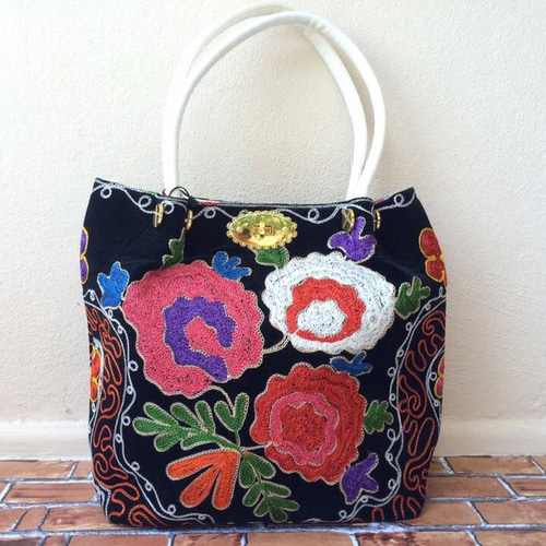 トルコ刺繍 ハンドメイド トルコ製ハンドメイド。刺繍かばん トートバッグ From Turkey.hediye