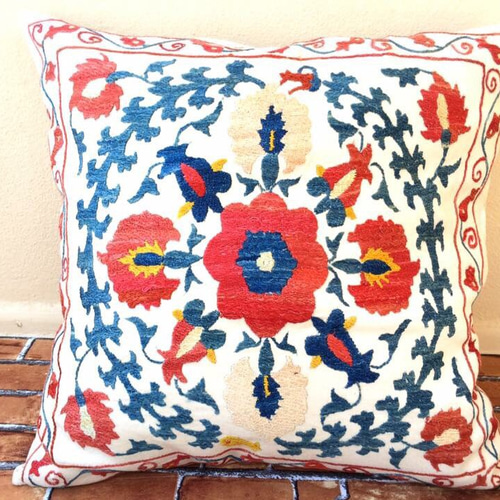 トルコのハンドメイド刺繍クッションカバー クッション・クッション