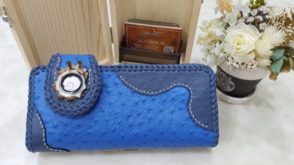 オーシャン風手織り長いクリップ