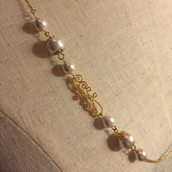 Golden Age～棉花珍珠毛衣鏈 Cotton Pearl Necklace 第5張的照片