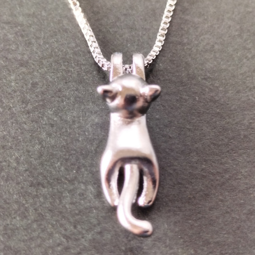 猫(シルバー925) シンプルネックレス ① ネックレス・ペンダント なみ 
