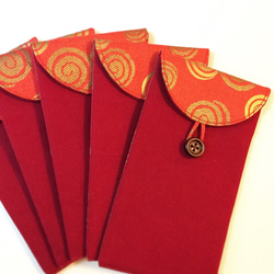 Fabric Red Envelope  (1 set of 2 pieces) 2枚目の画像