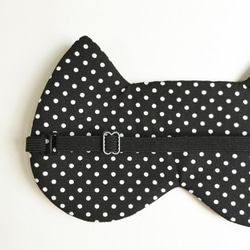 Night Cat Sleep Mask - Dark Grey (Adjustable Elastic Band) 3枚目の画像