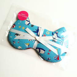 Summer Penguins Sleep Mask - Blue (Adjustable Elastic Band) 2枚目の画像