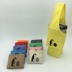 YCCT 環保飲料提袋包覆款 - 企鵝 (冰霸杯/梅森瓶/保溫瓶/手搖飲料杯) - 專利收納不怕忘了帶 第1張的照片