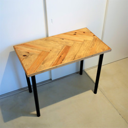 無垢材のデスク / 100cm×50cm / ライトブラウン / 組立簡単 工具不要