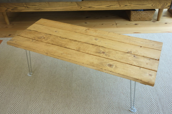 ヴィンテージ風　折たたみローテーブル（色：ワトコ　ダークウォールナット） 1枚目の画像