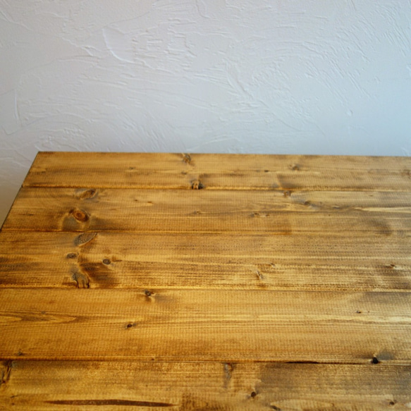 折りたたみ　カフェ風ローテーブル　NEGRO【無垢・アンティーク風】 3枚目の画像