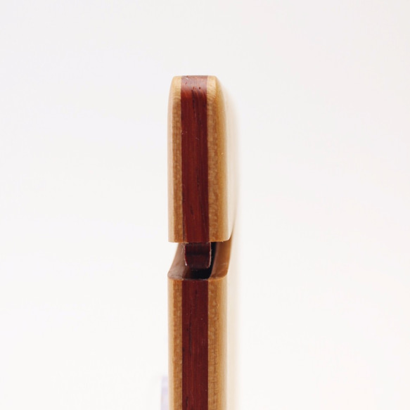 木製名片夾斯利姆（櫻桃×Padouku） 第2張的照片