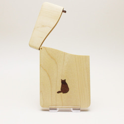 "cat no.2" Slim name-card holder Maple and Walnut 第2張的照片