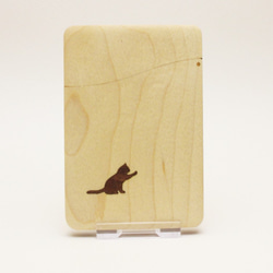 "cat no.2" Slim name-card holder Maple and Walnut 第3張的照片