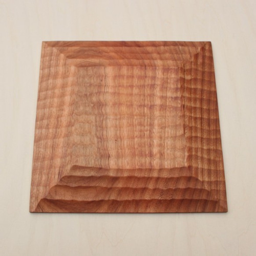 ハンドメイド１点もの　山桜の角皿 jun様オーダー品】山桜の一枚板から作る 角皿5枚セット 中皿 KoopCafe