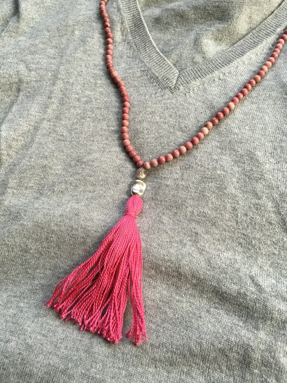 Tassel Necklace ●タッセルネックレス◇ロードナイト 3枚目の画像