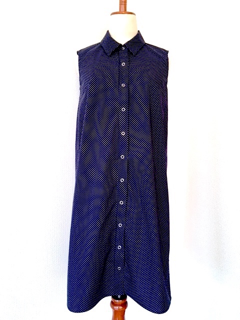 ドットシャツワンピース