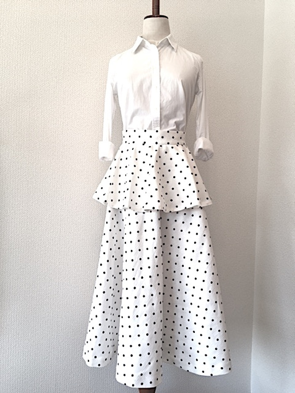Polka Dot Blouse and Skirt  ＊ドットスカートセットアップ＊ 6枚目の画像