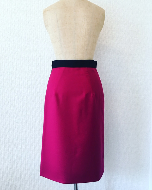カラーブロッキングナロースカート 3枚目の画像