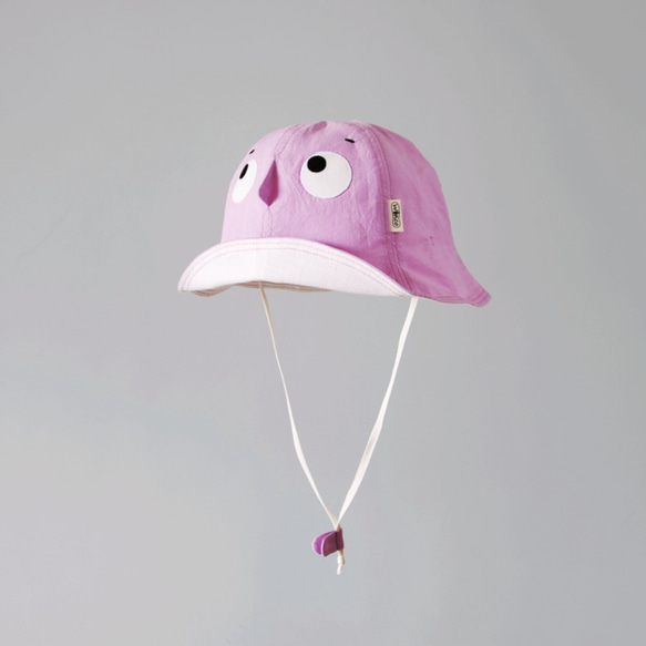 【躲帽帽-淺紫】輕薄水洗棉兒童遮陽帽 第2張的照片