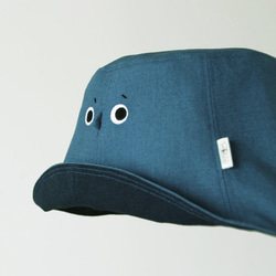 【小臉躲帽帽-深藍】 成人漁夫帽 第4張的照片