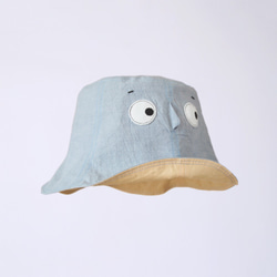 【躲帽帽-淺牛仔藍】輕薄水洗棉 成人漁夫帽  加大版(頭圍62cm) 第3張的照片