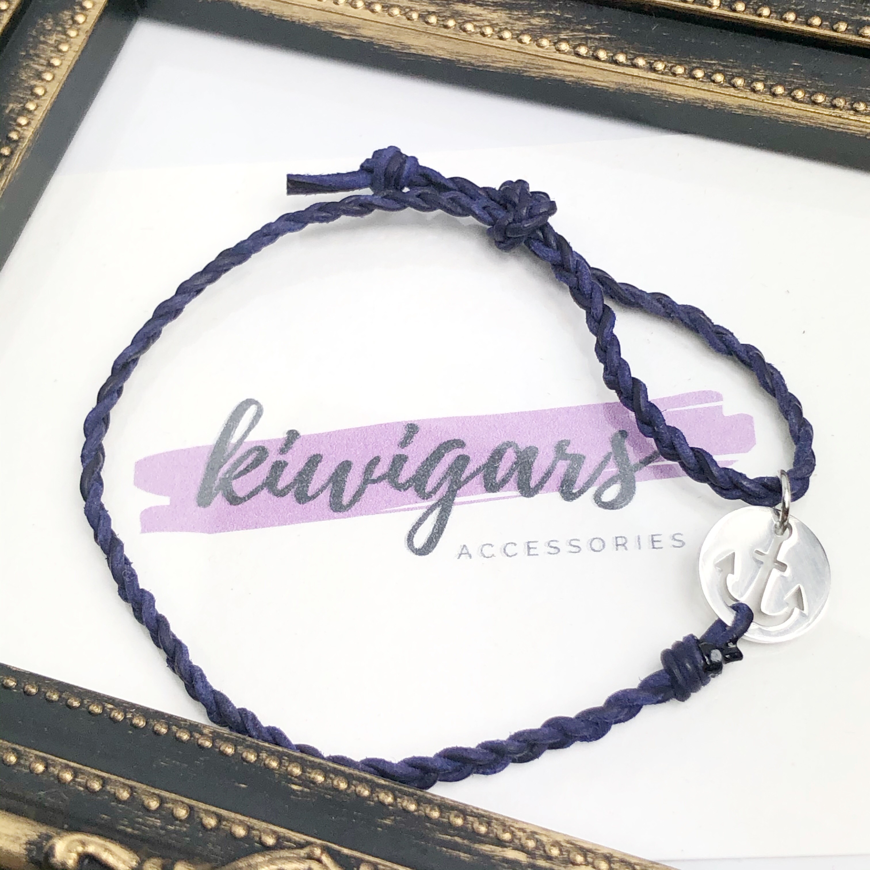 国内発送☆ELEGATTO☆アンカー フルグレインレザー ブレスレット