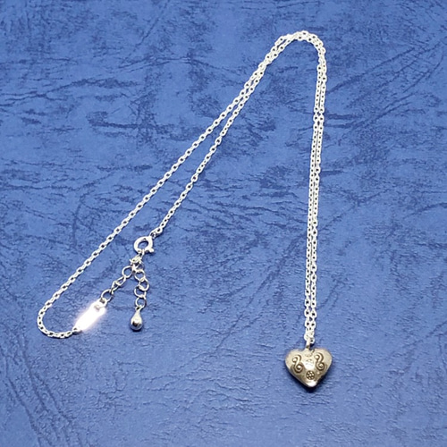 Creema限定 SV925チェーン カレンシルバー ハート ネックレス メンズ