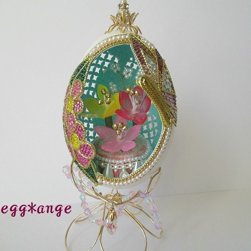 希少　卵殻アート　エッグアート　一点物　逸品　ギャラリー買取品 14431-2161-