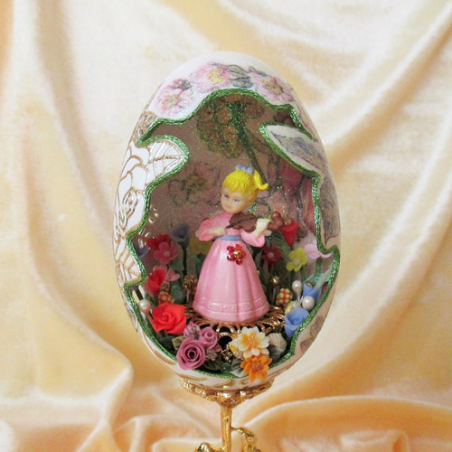 陶器エッグアート人形 陶器エッグアート人形