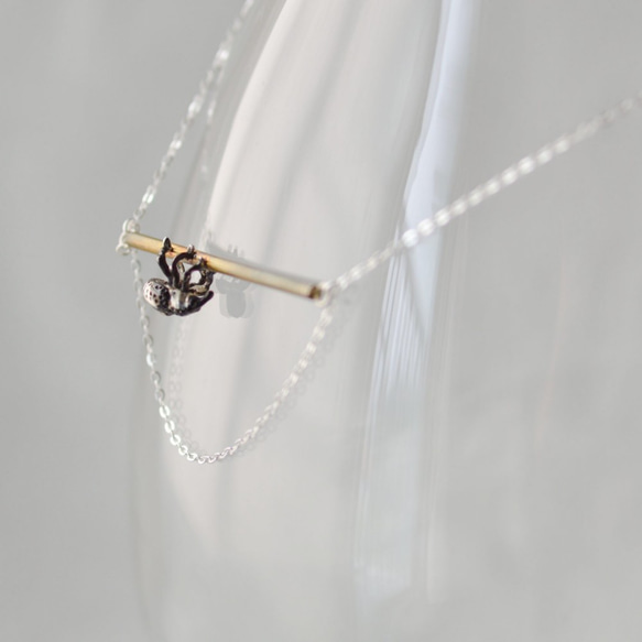 ゾウムシのネックレス・真鍮 4枚目の画像