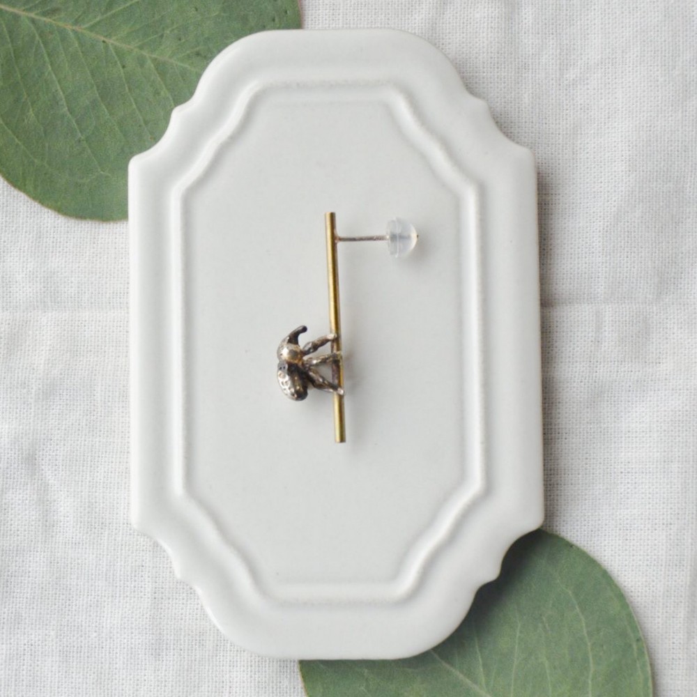 ゾウムシのピアス・真鍮