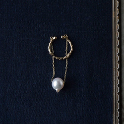 あこや真珠のチェーンイヤーカフ・K10 1枚目の画像