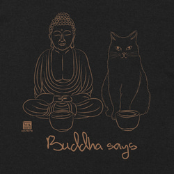 仏陀は綿のユニセックス半袖シャツTシャツを言います-仏陀は言います 5枚目の画像