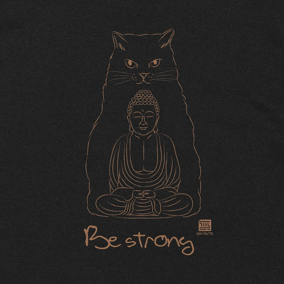 仏陀は綿のユニセックス半袖トップTシャツを言った-強くなりなさい 5枚目の画像